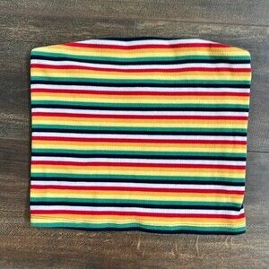 American Eagle Outfitters Size Medium M Rainbow Striped Tube Top Cropped